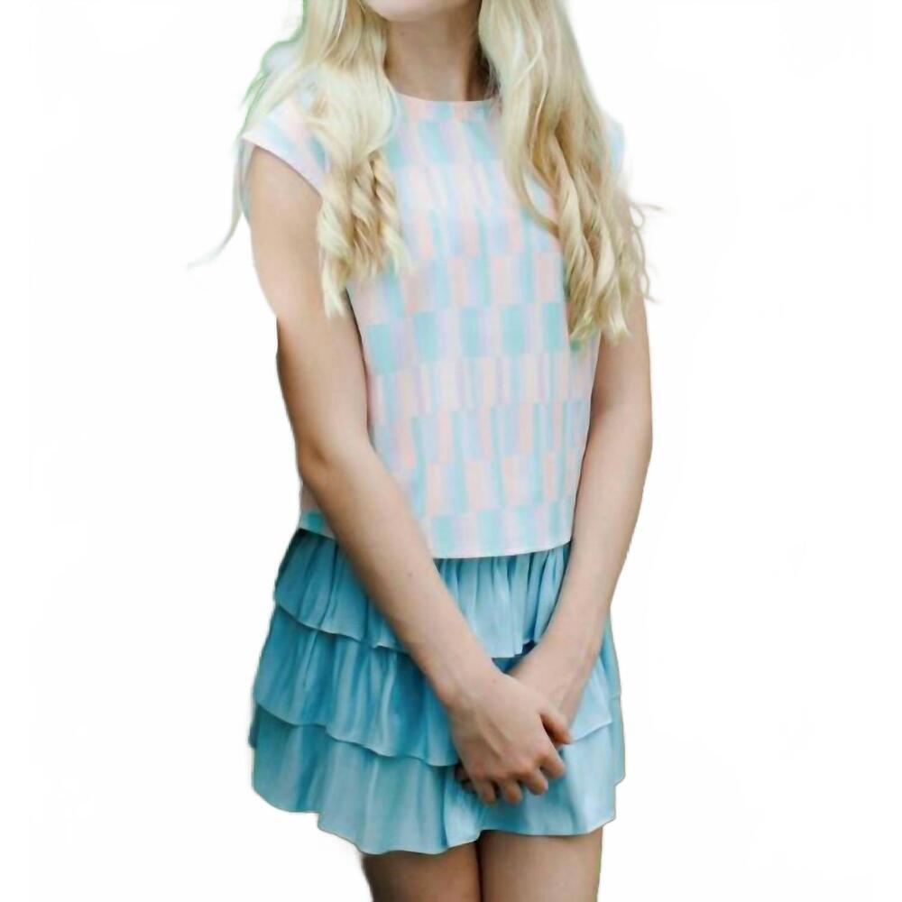 NEW PLEAT girls lucy top in candyland